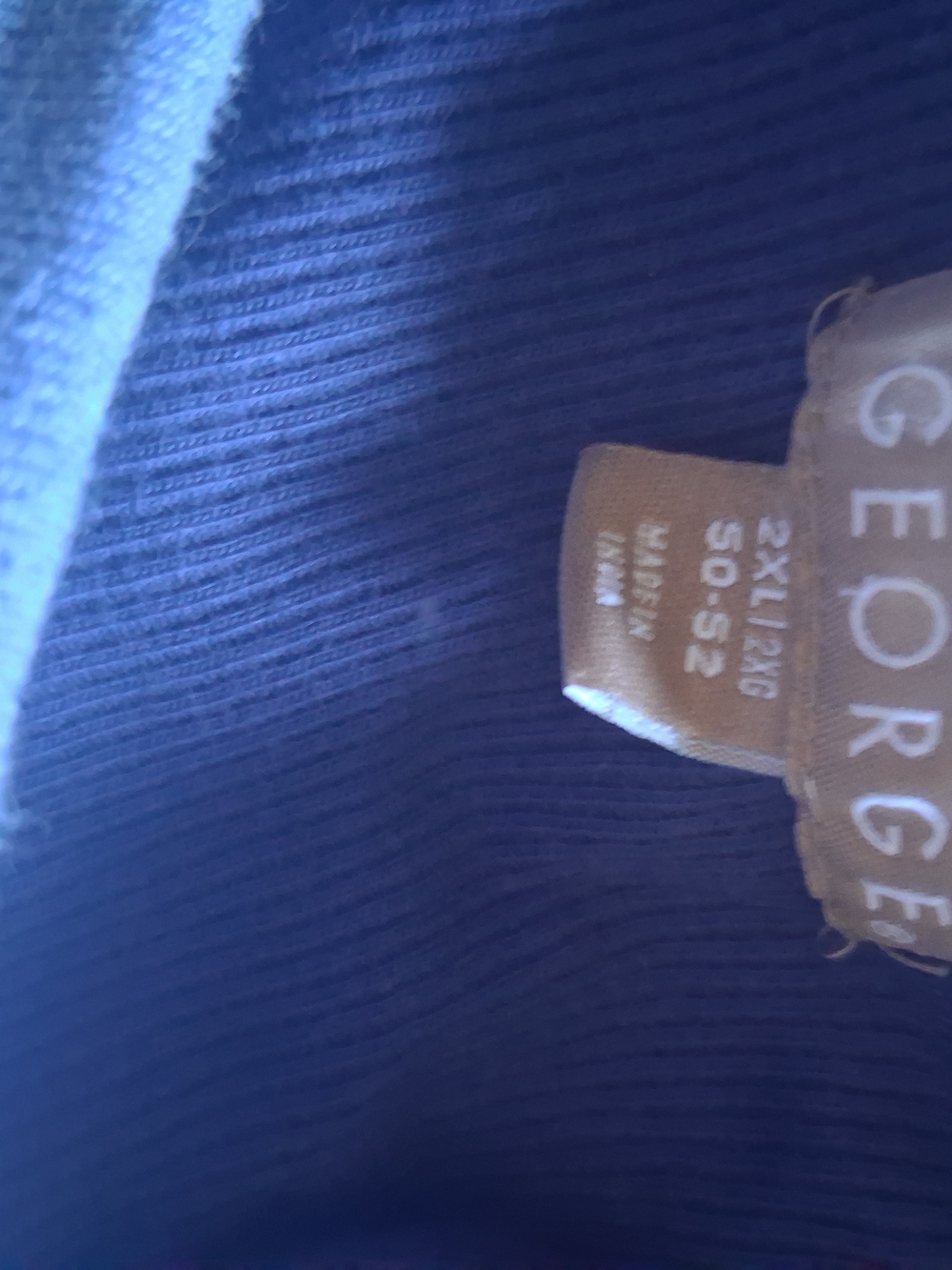 George Ribbed Royal Blue Pullover - Picture 3 of 3